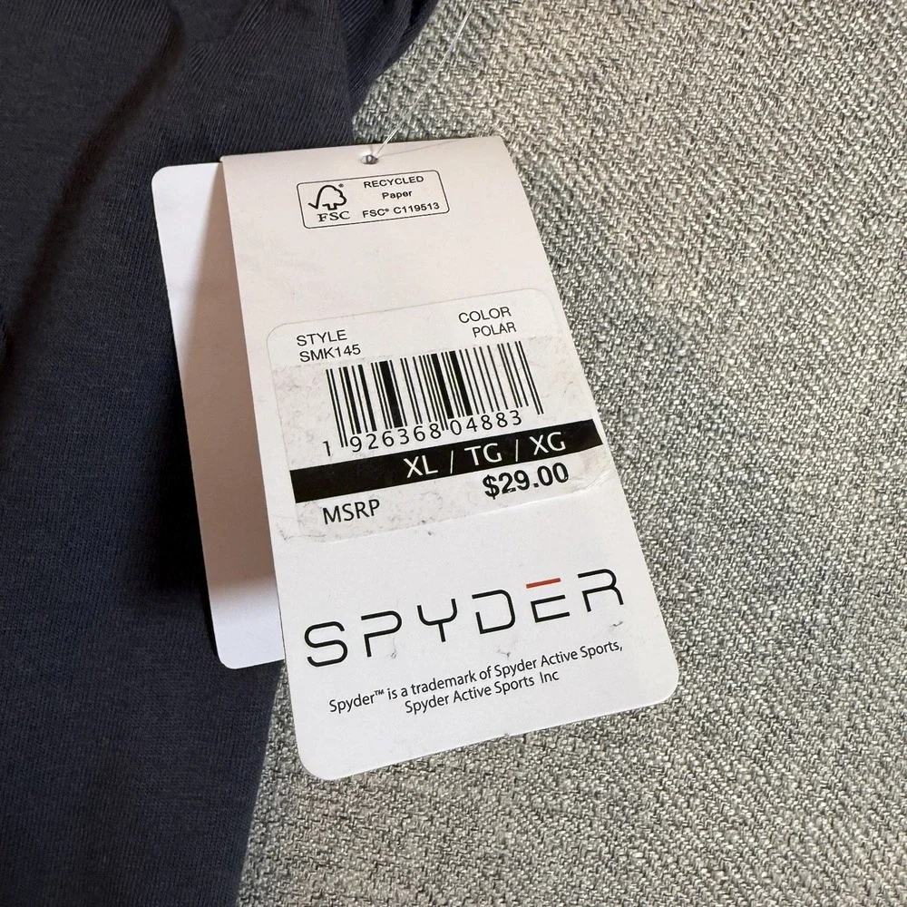 Spyder Men's XL Graphic T Shirt NWT Gray Ski Mountain Logo Tee New